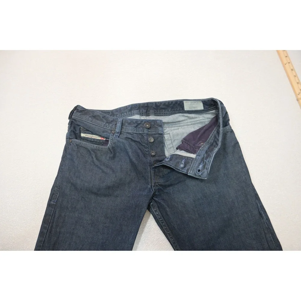 Diesel Zatiny Jeans Mens 32x28 Blue Regular Bootcut Dark Wash 0088Z Excellent